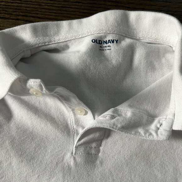 Old Navy Classic White Polo Boys XL 14-16 - Picture 2 of 2